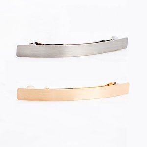 Aili's Corner Matte Silver & Gold Hair Clip Set